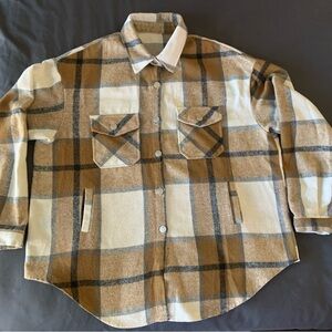 Plaid Button-Up Shacket